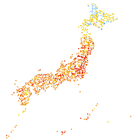 7月30日16時 🟥35℃以上🟧31〜35℃🟨25~28℃