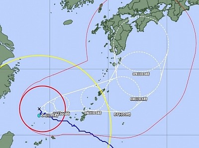 台風6号進路予想図